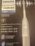 飞利浦（PHILIPS）声波电动牙刷钻石3系 5倍洁齿5种模式 洁净亮白2刷头 价保双11 生日礼物送男士/女友 HX5181/01白 实拍图