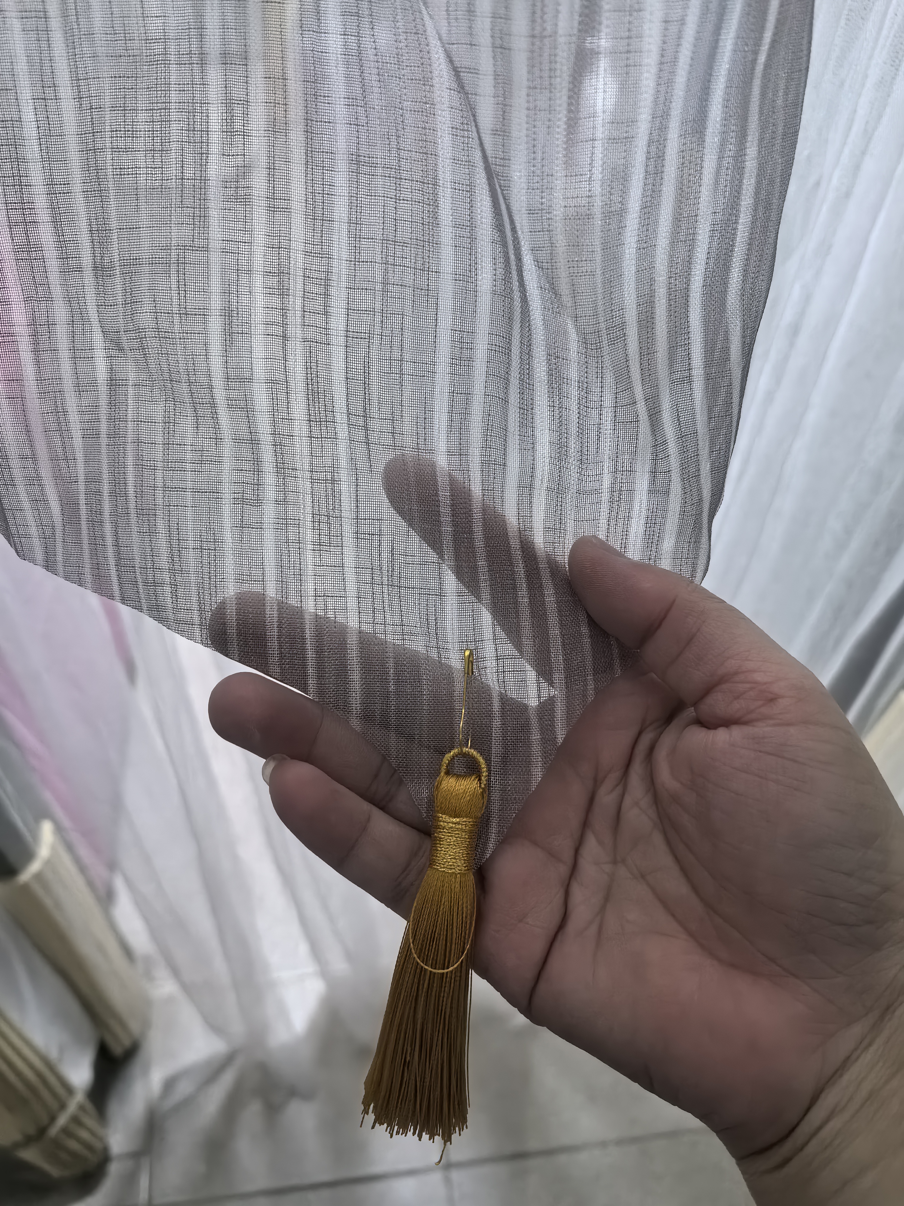 范爷家新中式免打孔门帘挂帘隔断帘防蚊家用卧室卫生间入户隐私遮挡帘子 实拍图