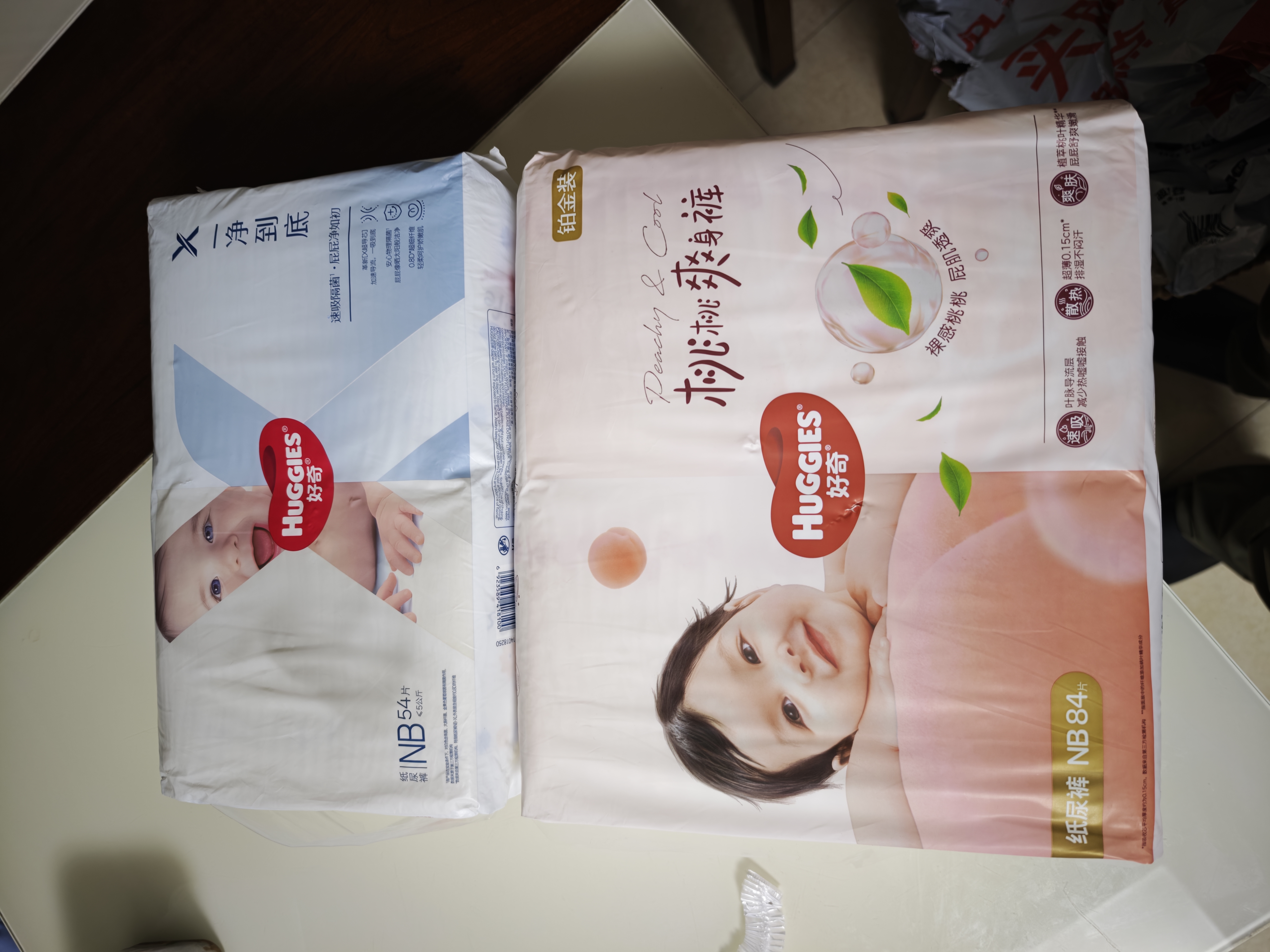 好奇（Huggies）铂金装小桃裤纸尿裤NB84片(5kg以下)尿不湿【散热口碑王】 实拍图