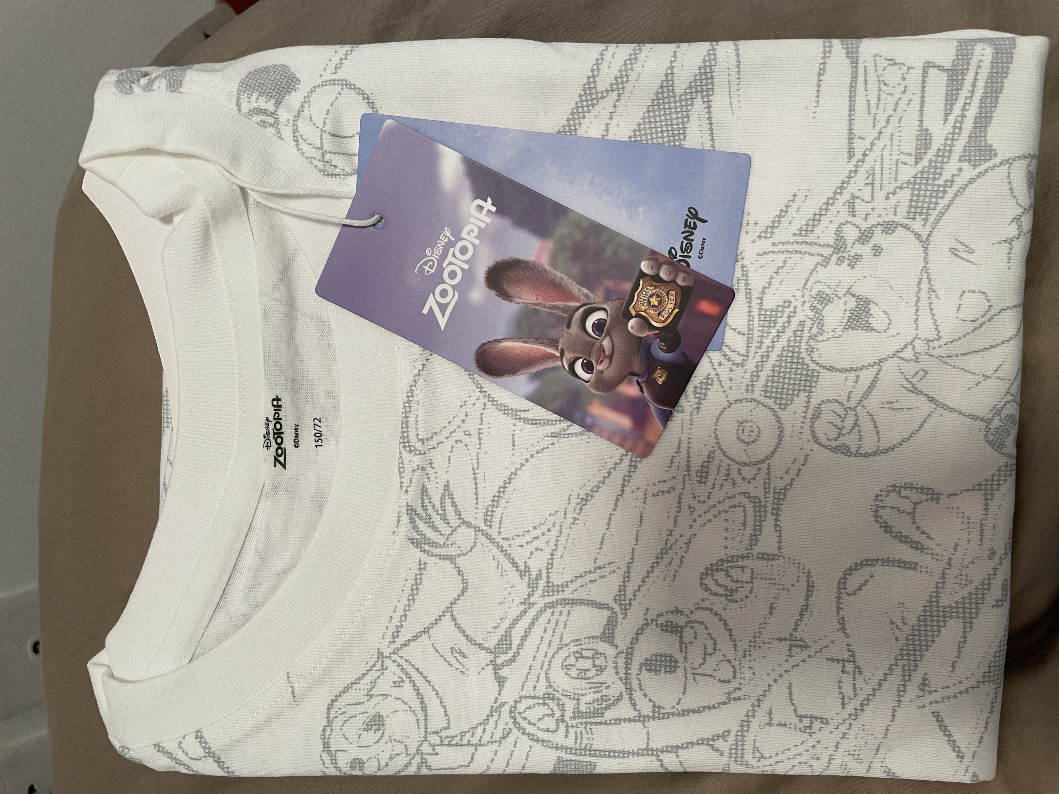 迪士尼（Disney）男女童短袖t恤2026夏新品亲子装儿童短袖T百搭短袖t恤蓝绿 150 实拍图