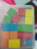 六鑫 木制计数棒盒装长8cm直径5mm儿童数学小棒 学生加减法方形算术棒圆形100根彩色数数棒 16件套木质几何体 实拍图