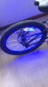 自行车灯风火轮五彩七彩LED辐条钢丝灯山地车警示灯尾灯夜骑行装备 USB充电款-蓝色1个 实拍图