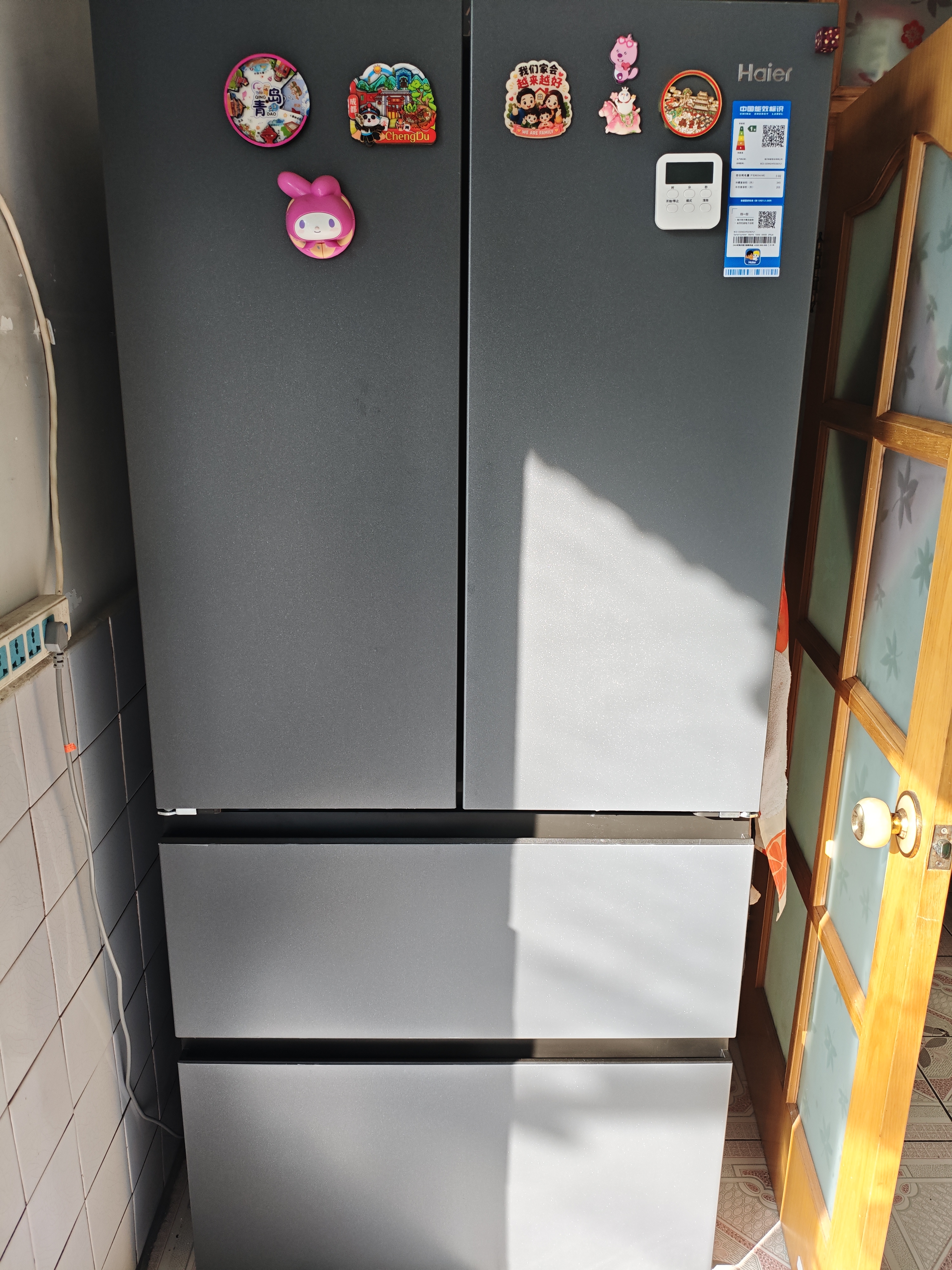 海尔「小红花」550L法式多门母婴家用电冰箱双系统双净化新国标一级BCD-550WGHFDC9GYU1国家补贴 实拍图