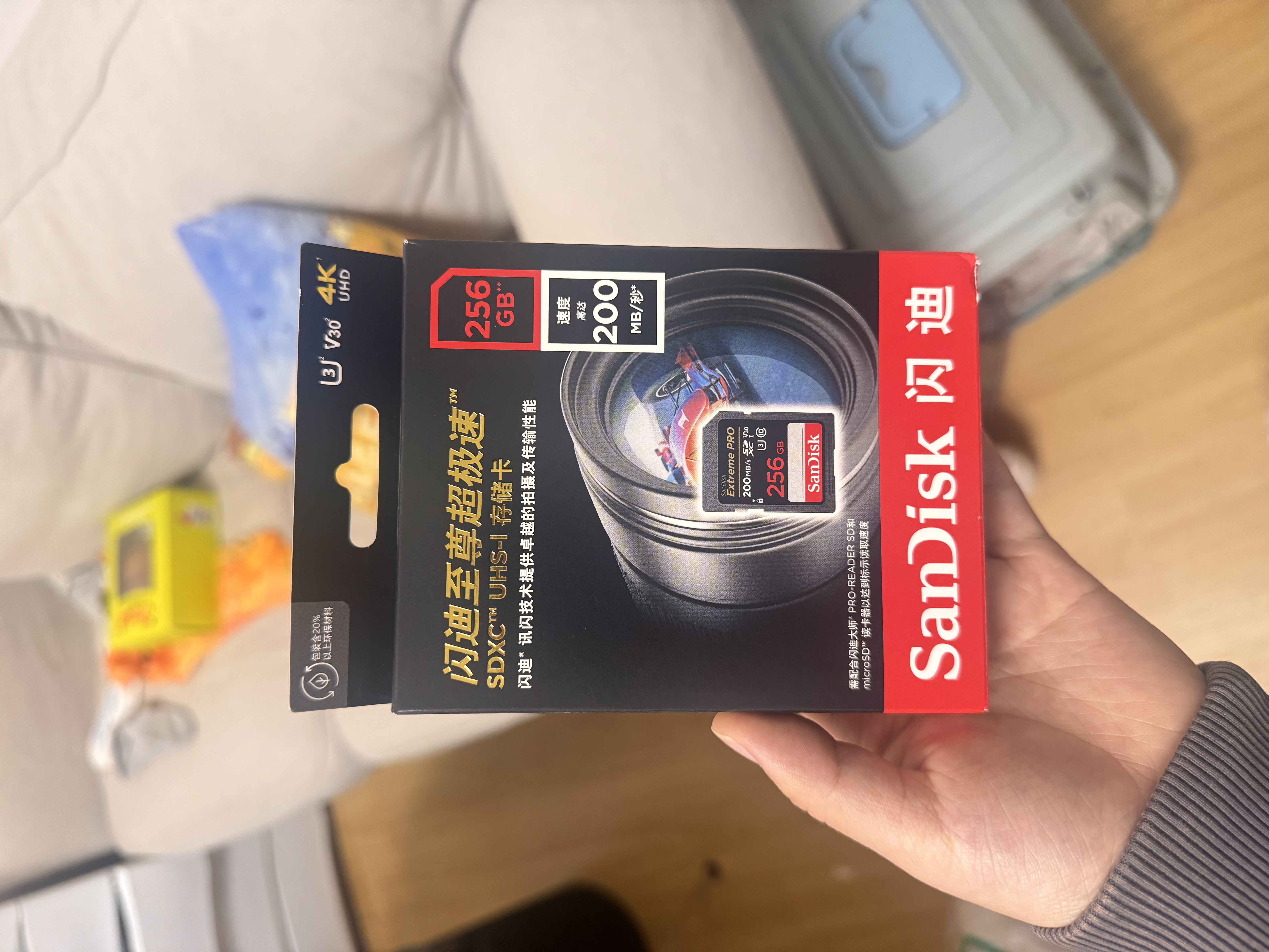 Sandisk闪迪256GB SD内存卡 4K V30 U3 C10 相机存储卡 读速200MB/s 写速140MB/s 微单/单反相机内存卡 实拍图