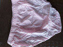 蝶安芬女内裤全棉高腰三角裤大码薄款宽松透气100%棉纯棉中老年底裤头 蓝粉杏肤 XL 实拍图