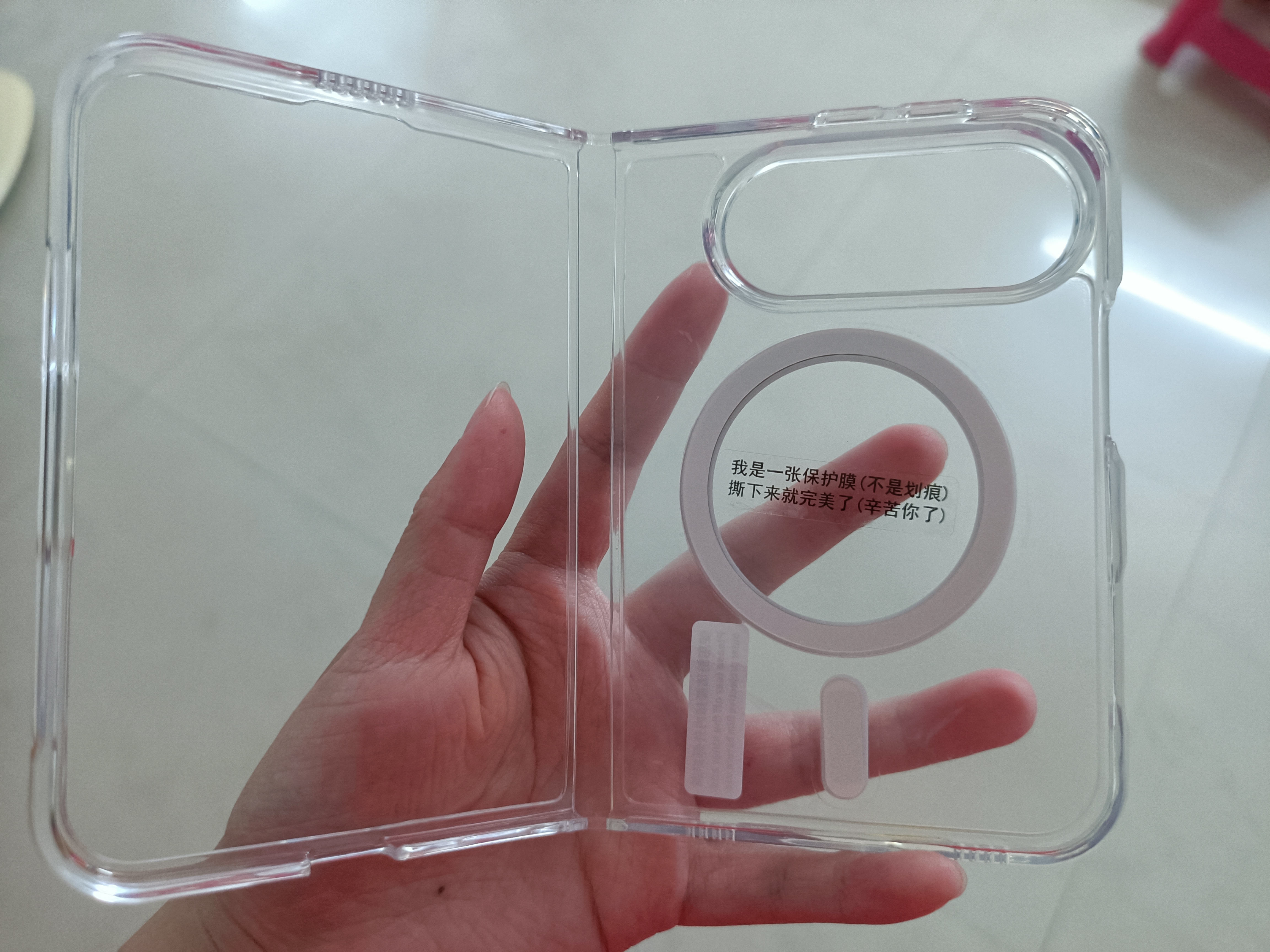 KOOLIFE适用 iPhone Duo手机壳 苹果Duo手机壳保护套Magsafe磁吸充电超薄防摔镜头保护简约透明男女款 实拍图