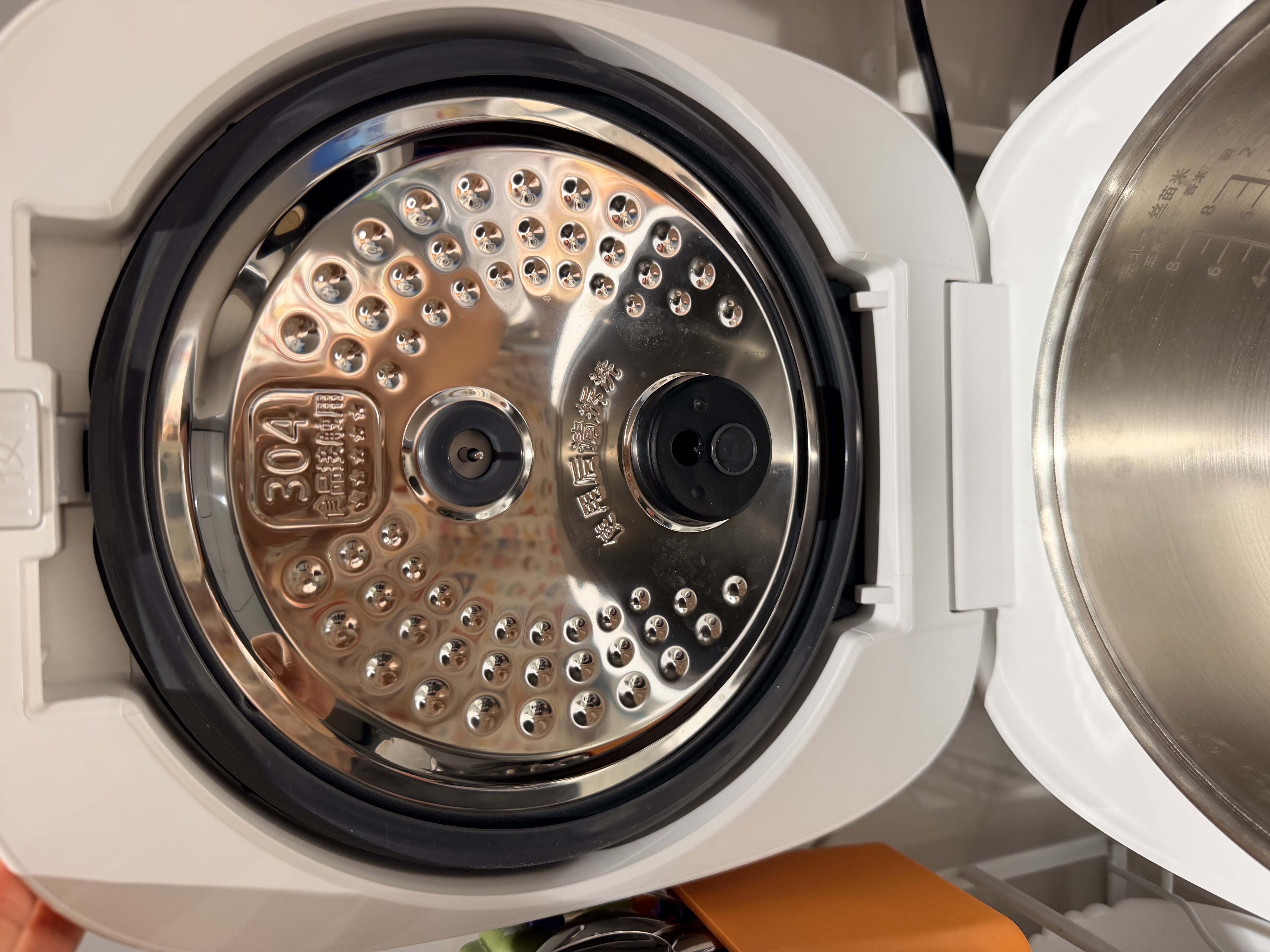 东芝（TOSHIBA）【旗舰爆款】0涂层电饭煲4-5人无涂层不沾316L不锈钢内胆家用电饭锅RC-15HOVC(W) 实拍图