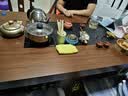 水韵方无甲醛实木大板茶桌椅组合家用办公一体一整套茶几功夫禅意泡茶台 【石盘款】日进斗金大板+1雅韵椅4月牙椅 1.6米茶桌 实拍图