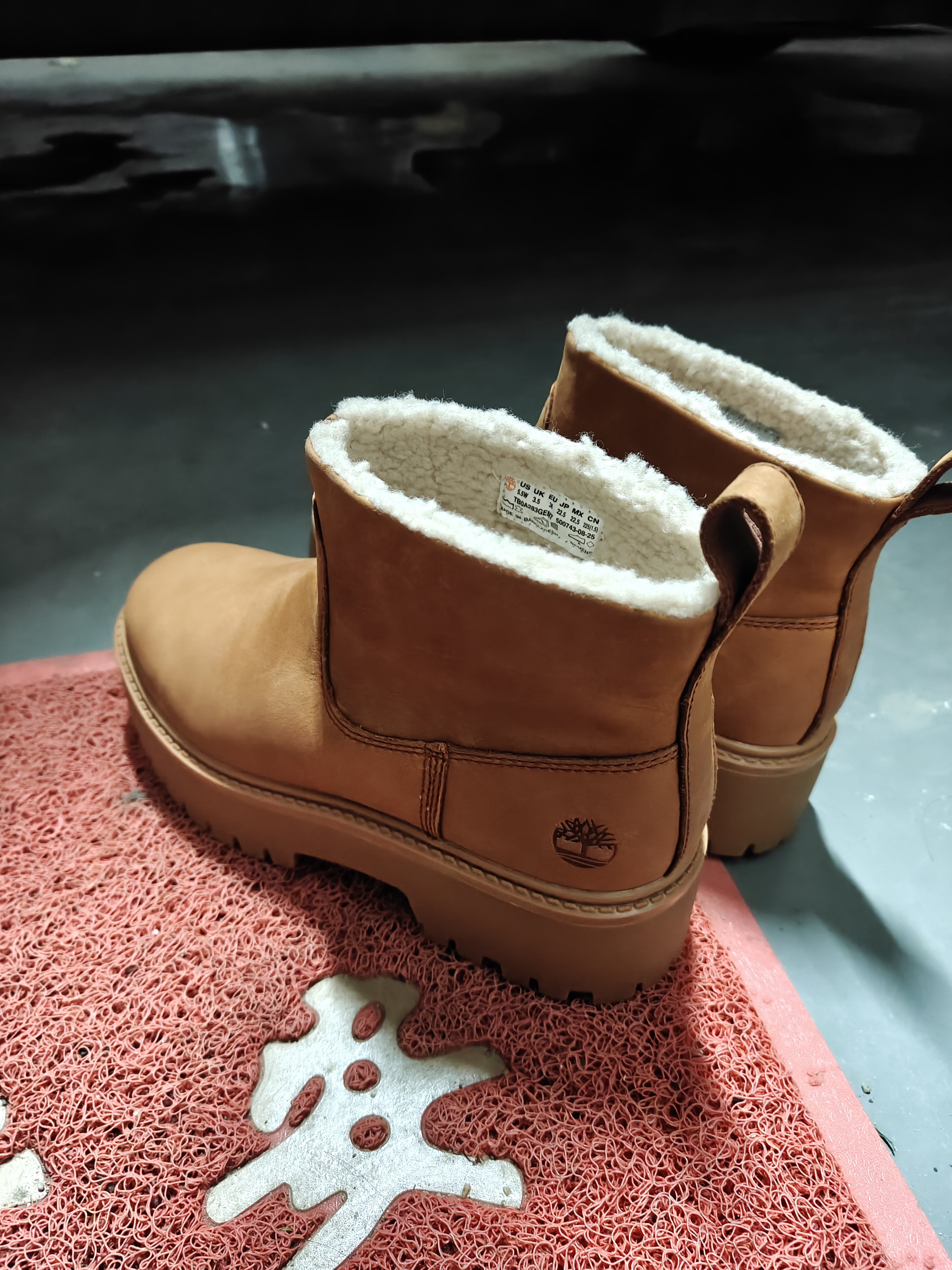 添柏岚（Timberland）官方女鞋加绒中帮套靴增高雪地靴冬季保暖|A283G A283GEM7/铁锈色 36 实拍图