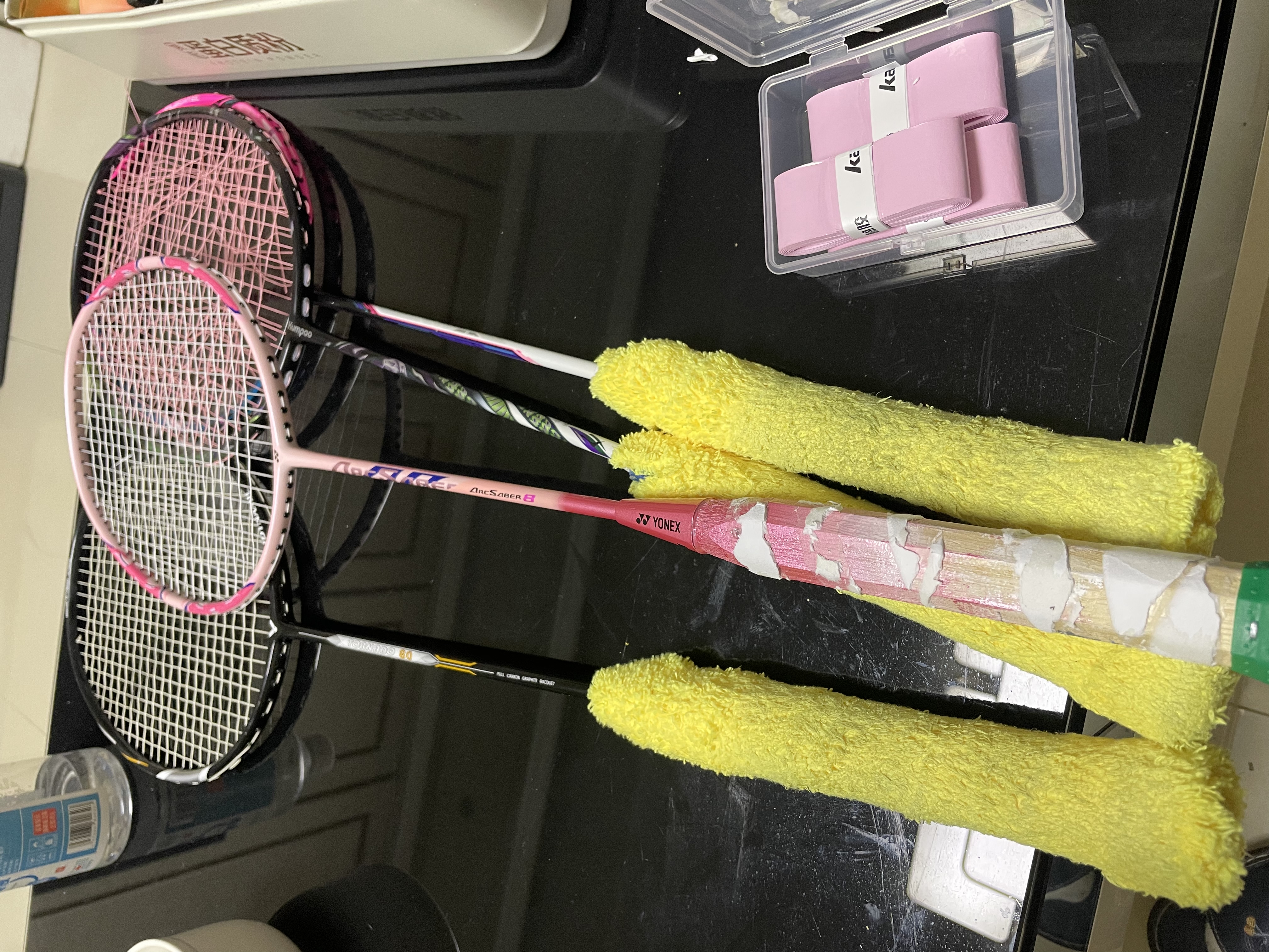 尤尼克斯（YONEX）羽毛球拍全碳素精准控球高磅弓箭比赛ARC8樱花粉已穿24磅附手胶 实拍图