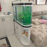 喜灏子弹头鱼缸水族箱客厅家用中型大型1.2米屏风隔断免换水鞋柜鱼缸 包到家安装 1.0米长实木夹板柜一套-底滤 实拍图