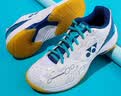 尤尼克斯（YONEX）羽毛球鞋yy入门级训练减震动力垫男女SHB101CR白/蓝 40码 实拍图