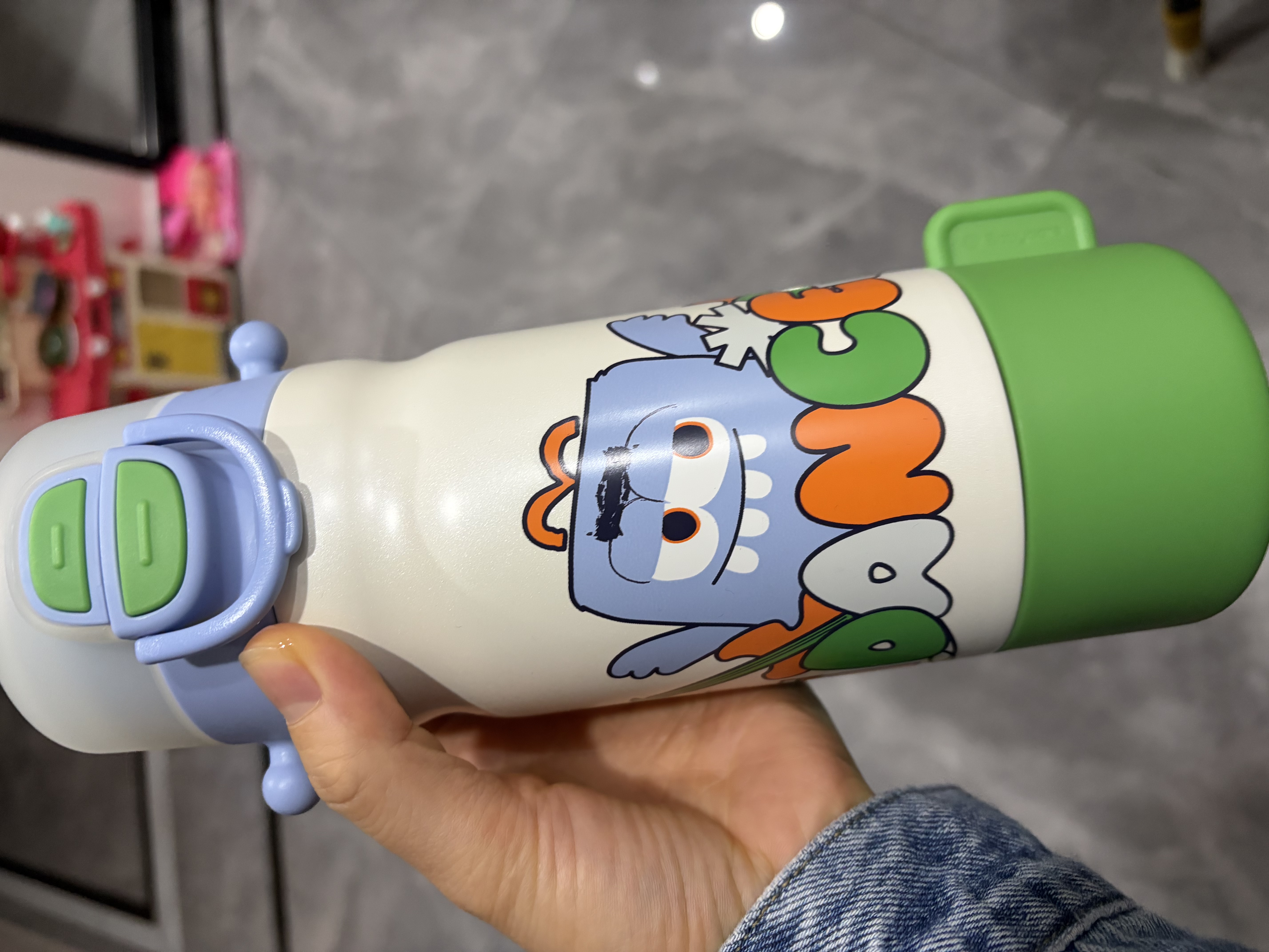 babycare四合一儿童保温杯316不锈钢保温水壶吸管水杯大宝宝上学水杯550ml 实拍图