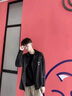 唐号衬衫外套男春夏季款2025年新款痞帅工装牛仔长袖休闲长袖外套上衣 8025黑色 XL 实拍图