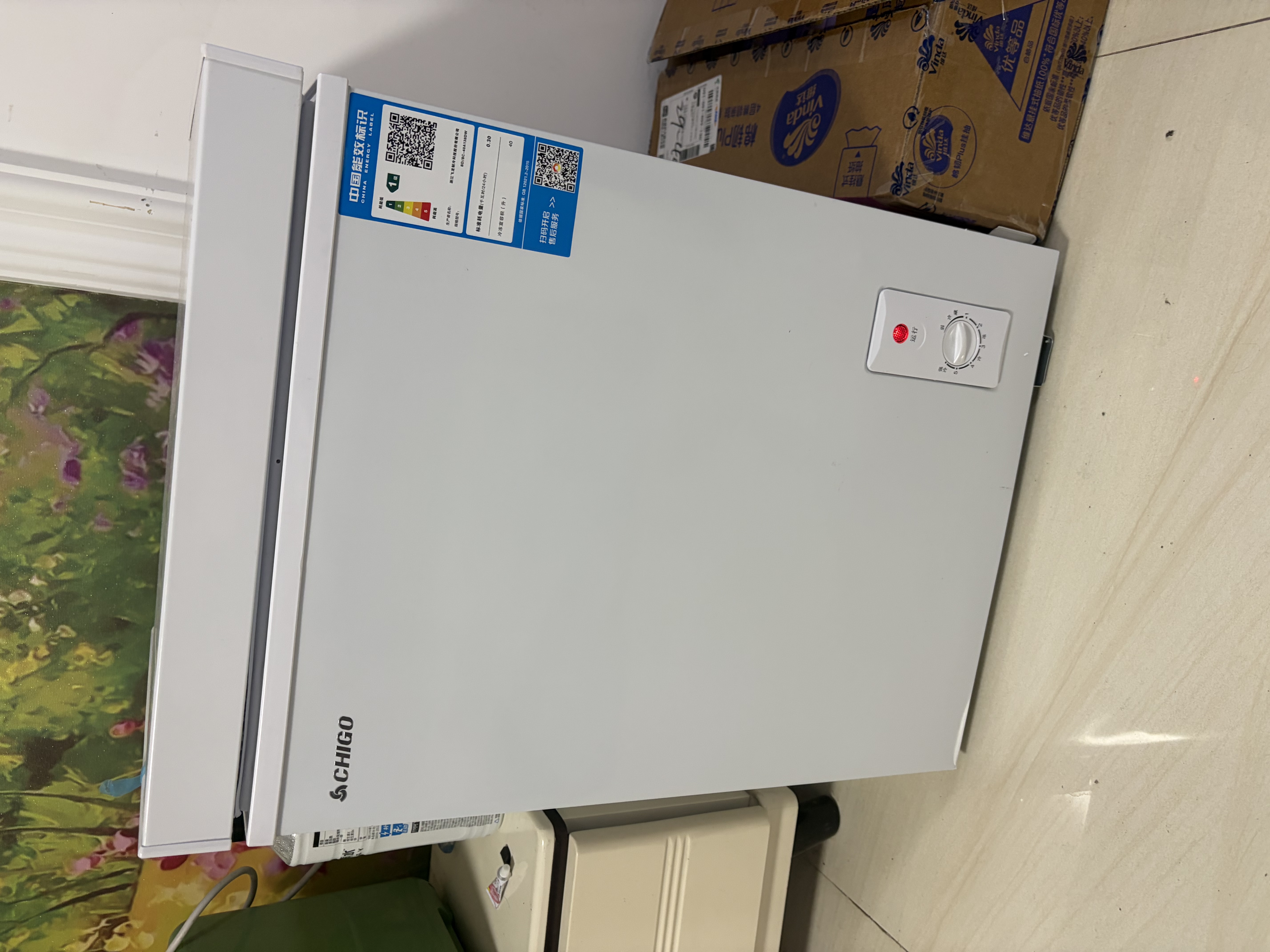 志高（CHIGO）小冰柜家用冷冻小型一级节能省电迷你卧式冷藏保鲜储母乳冷柜 138白色【一级能效 可囤80斤肉 全国联保】 实拍图