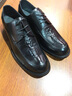 VQGT 春季头层牛皮商务正装大头皮鞋圆头英伦手工男鞋厚底耐磨增高 黑鳄鱼纹手工鞋跟  偏大一码 41 实拍图