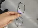 依视路（ESSILOR） 钻晶系列高清耐磨防蓝光近视超薄镜片专业配度数眼镜架男女镜框 钛+金属-全框-4004BK-黑色 镜框+依视路A4防蓝光1.56现片 实拍图