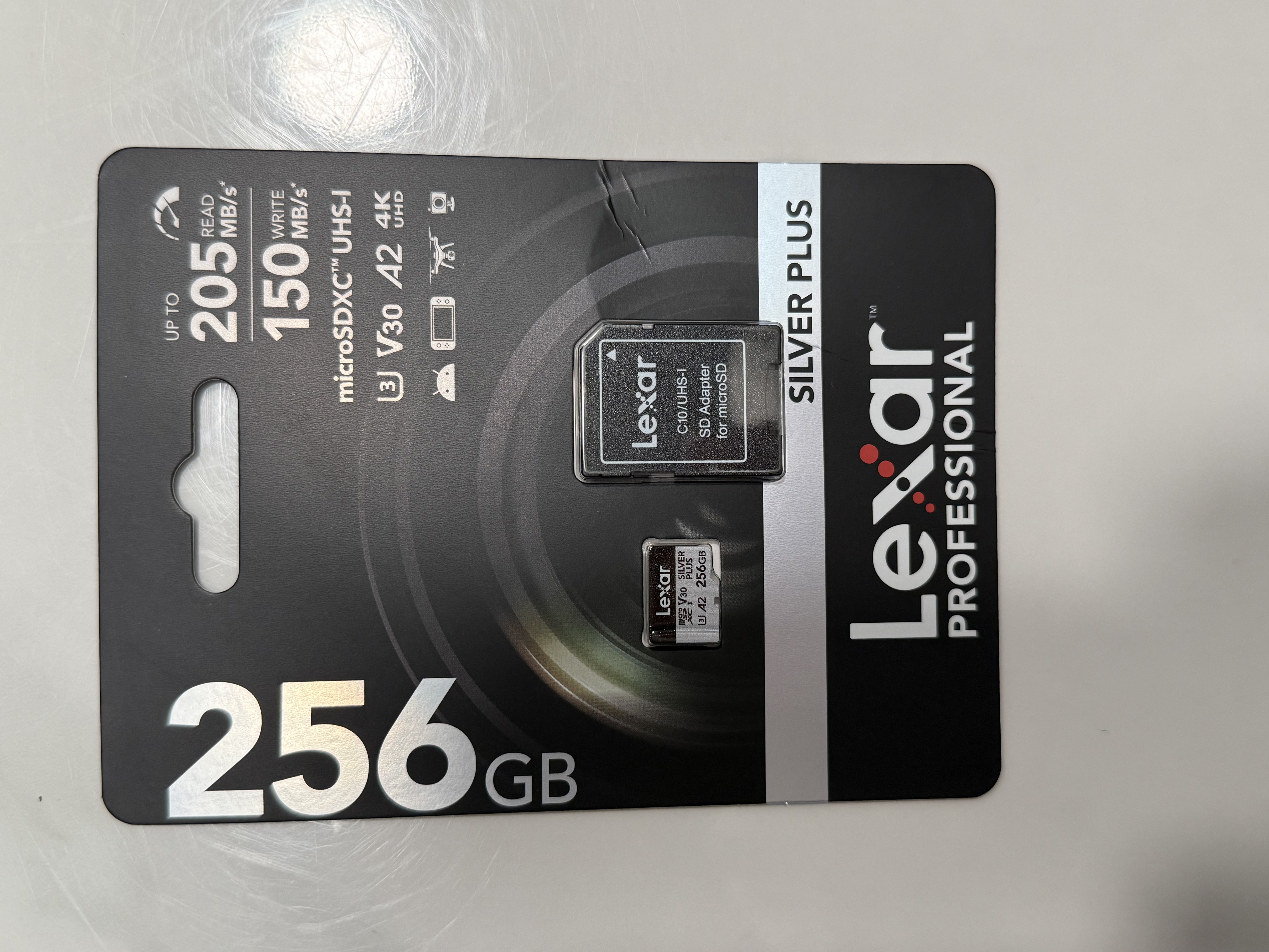 雷克沙（Lexar）tf卡大疆pocket4pocket3内存卡4K运动相机无人机GoPro通用高速MicroSD存储卡 【店长推荐】256G SilverPlus读205 TF卡 实拍图