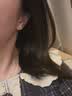 戚小米纯999足银如意结耳钉女士螺丝拧扣养耳洞耳环睡觉免摘耳骨钉耳饰 银色大号一对【999足银】-直针款【90%人选择】 实拍图