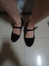 红青百年老北京布鞋女鞋透气单鞋妈妈鞋黑色软底工作鞋防滑增高舞蹈鞋 加厚松糕底 38 实拍图