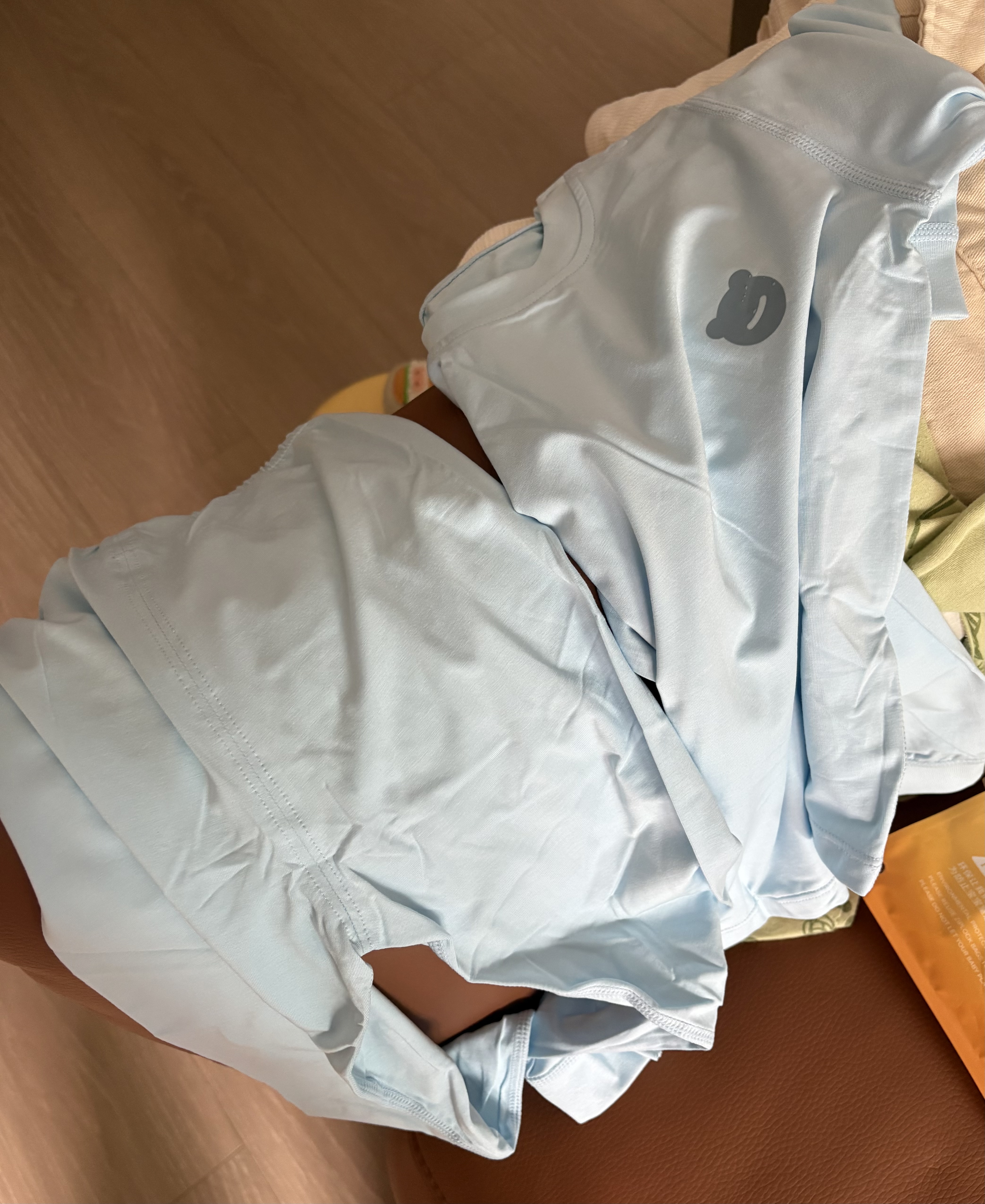 贝肽斯胎脂皮春秋儿童保暖内衣宝宝家居服秋衣秋裤中大儿童长袖睡衣套装 实拍图