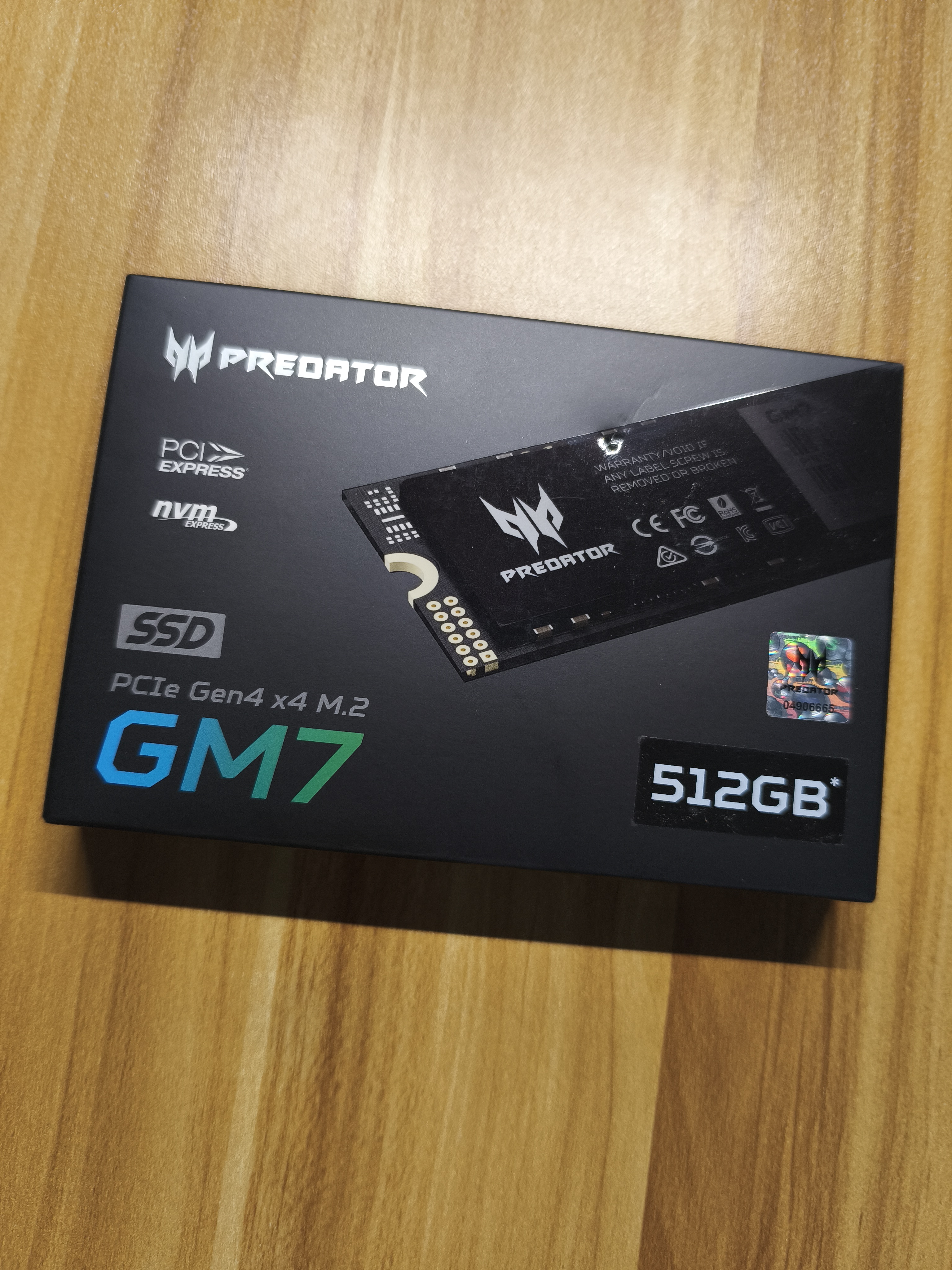 宏碁掠夺者（PREDATOR）512G SSD固态硬盘 M.2接口(NVMe协议) GM7系列｜NVMe PCIe 4.0读速7200MB/s  AI电脑存储配件 实拍图