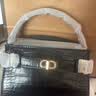 CHARLES&KEITH鳄鱼纹凯莉包手提斜挎婚包包女包生日礼物送女友CK2-50270880-1 Black黑色 S 实拍图