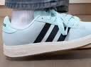adidas 面包鞋 GRAND COURT BASE 00s休闲板鞋平底鞋男女阿迪达斯   薄荷绿/黑色/汉玉白   42 实拍图