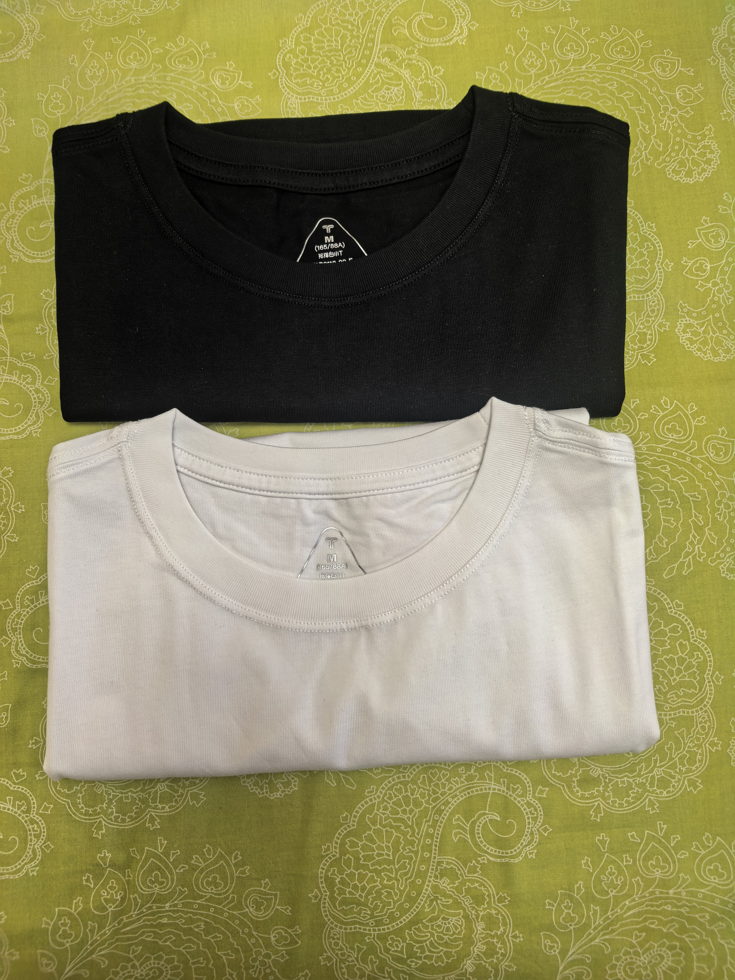 拇指白小T一代纯棉短袖T恤男女26春夏新品休闲小白丅百搭 墨黑男款 L 实拍图