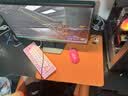 甄严选电脑桌台式电竞桌椅套装组合桌子办公家用桌学习桌书房书桌写字桌 【黑碳纤纹面-整板】单桌120*60 实拍图