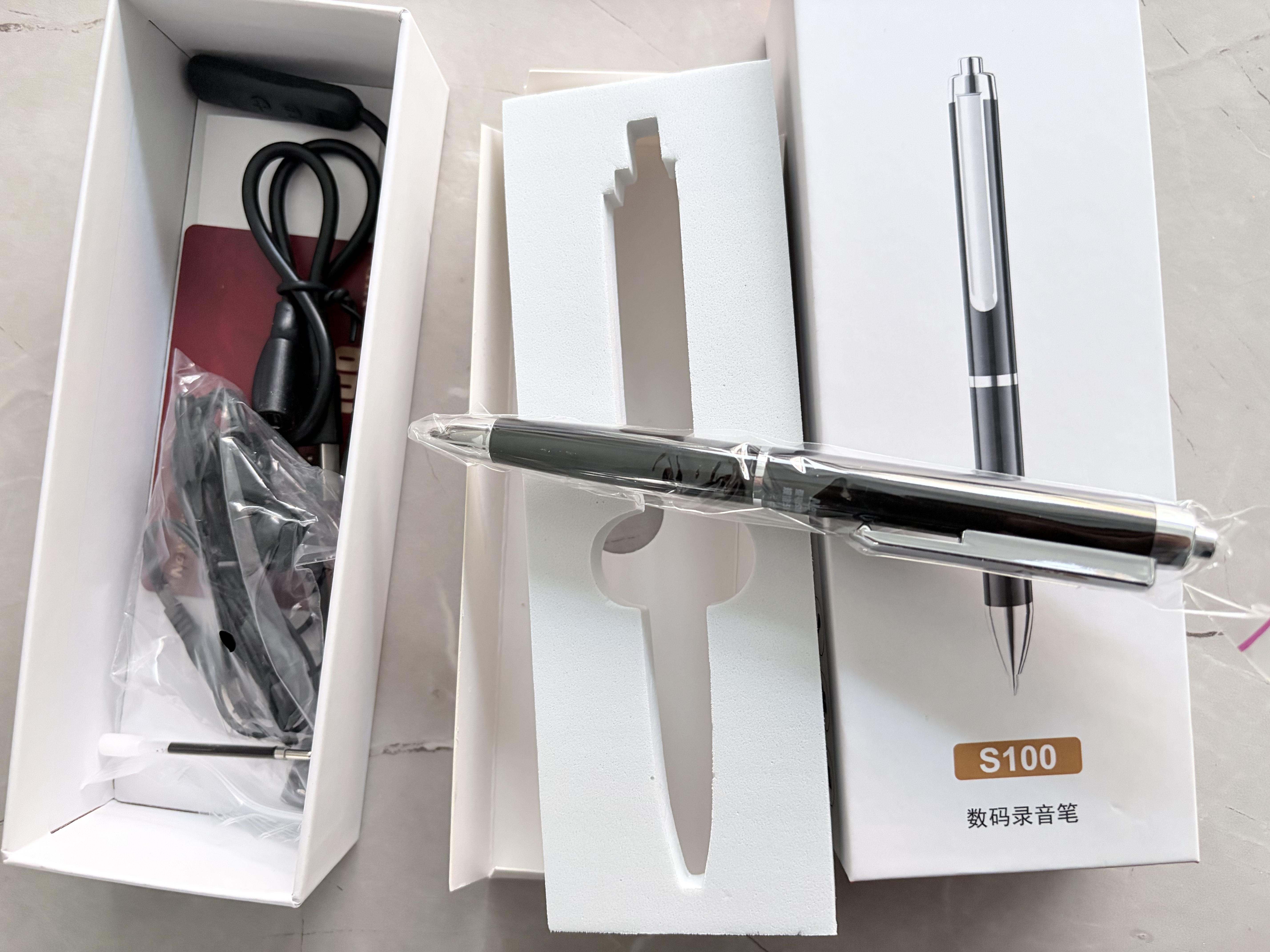 纽曼S100录音笔16G可连手机笔形录音神器小型专业高清降噪会议声控记录器转文字超长待机便携式设备新 实拍图