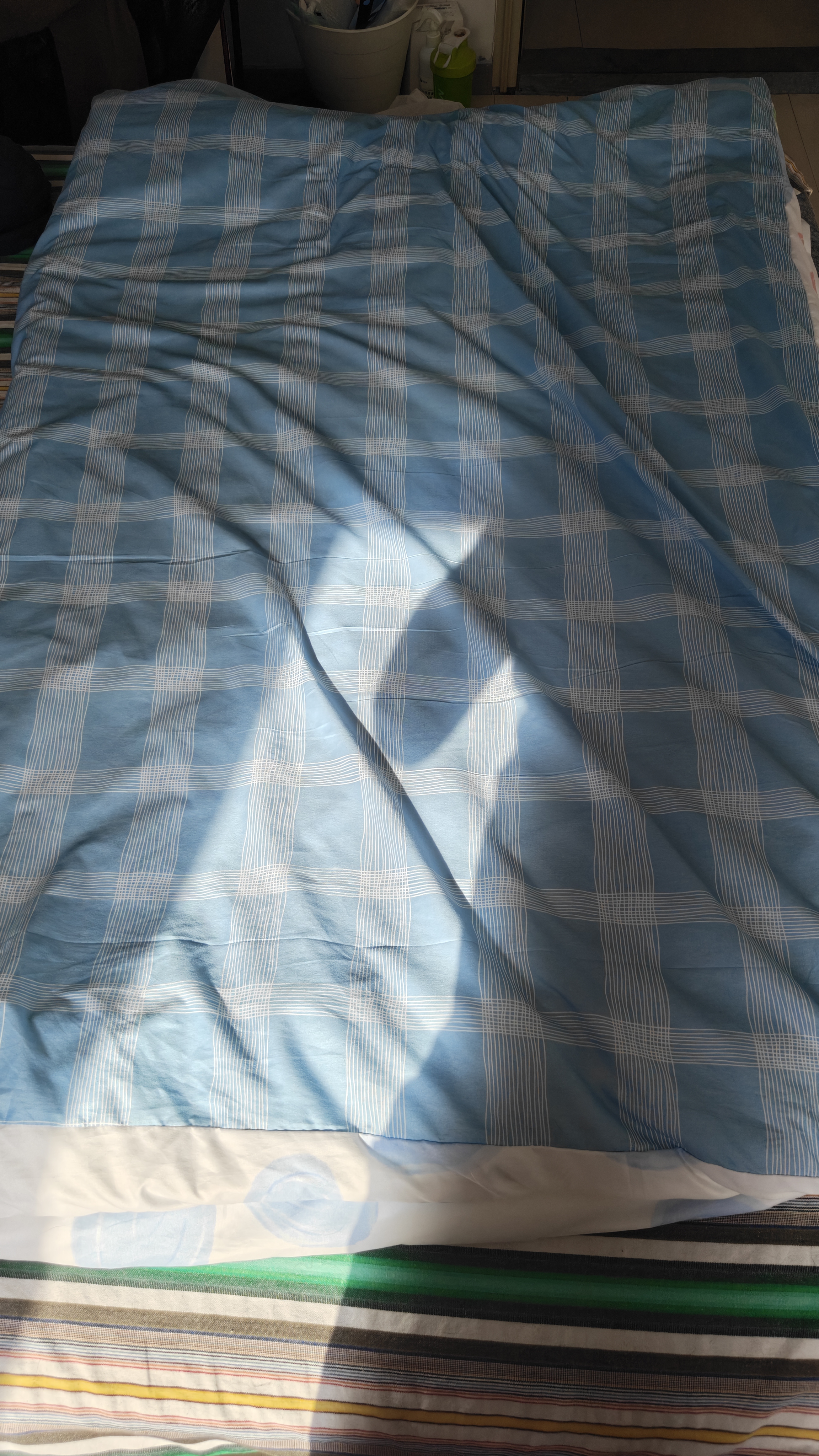 艾薇 被套宿舍单人被罩水洗棉磨毛被套单件 150x200cm 蓝色花开 实拍图