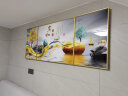 瑞尚（RUISHANG） 北欧客厅装饰画轻奢沙发背景墙挂画简约墙上壁画餐厅玄关墙画 福禄发财 左右40*60+中间80*60晶瓷面金框 实拍图