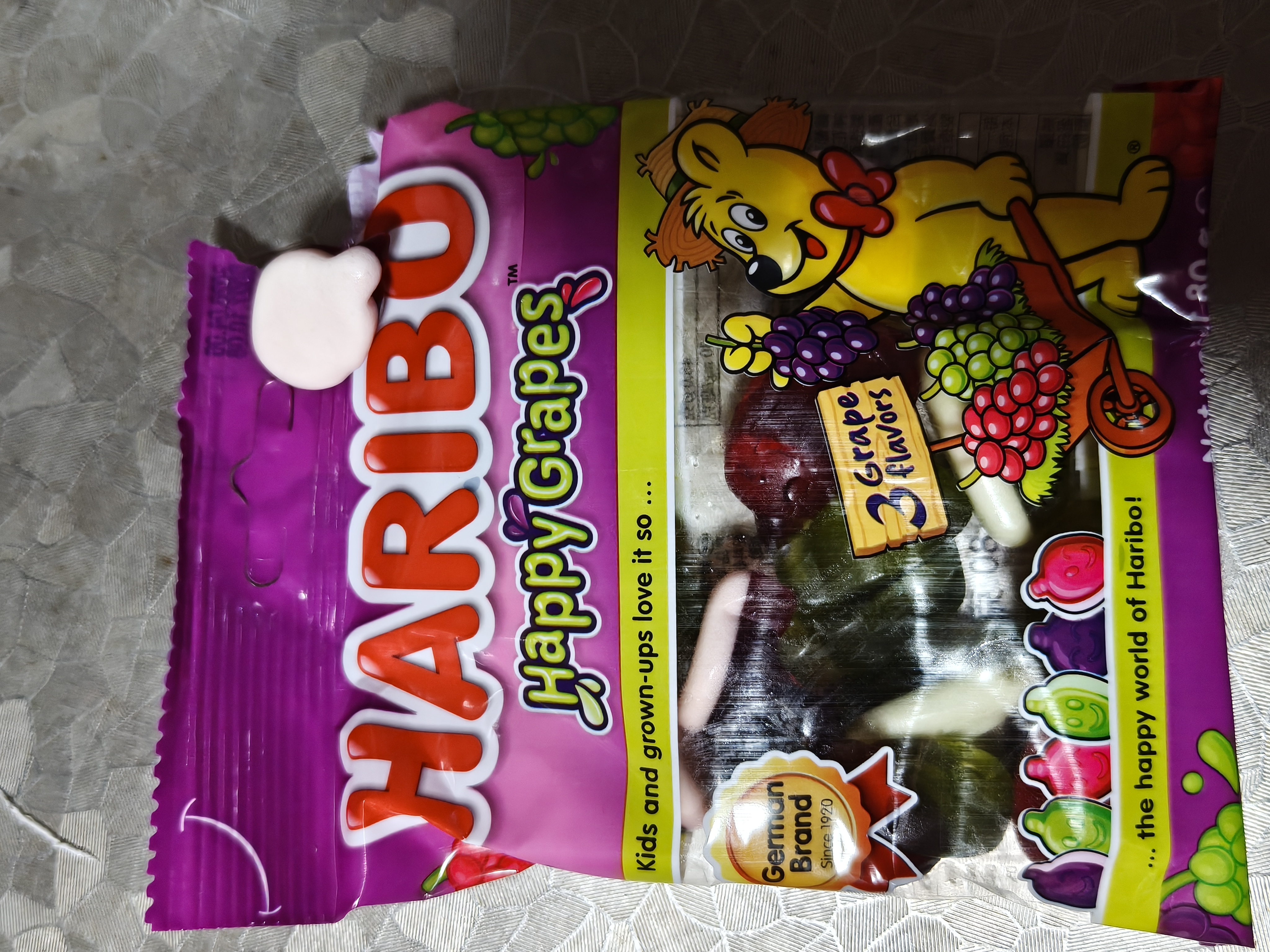 哈瑞宝（Haribo）葡萄果汁软糖80g 土耳其进口 休闲儿童零食糖果 橡皮糖QQ糖 实拍图