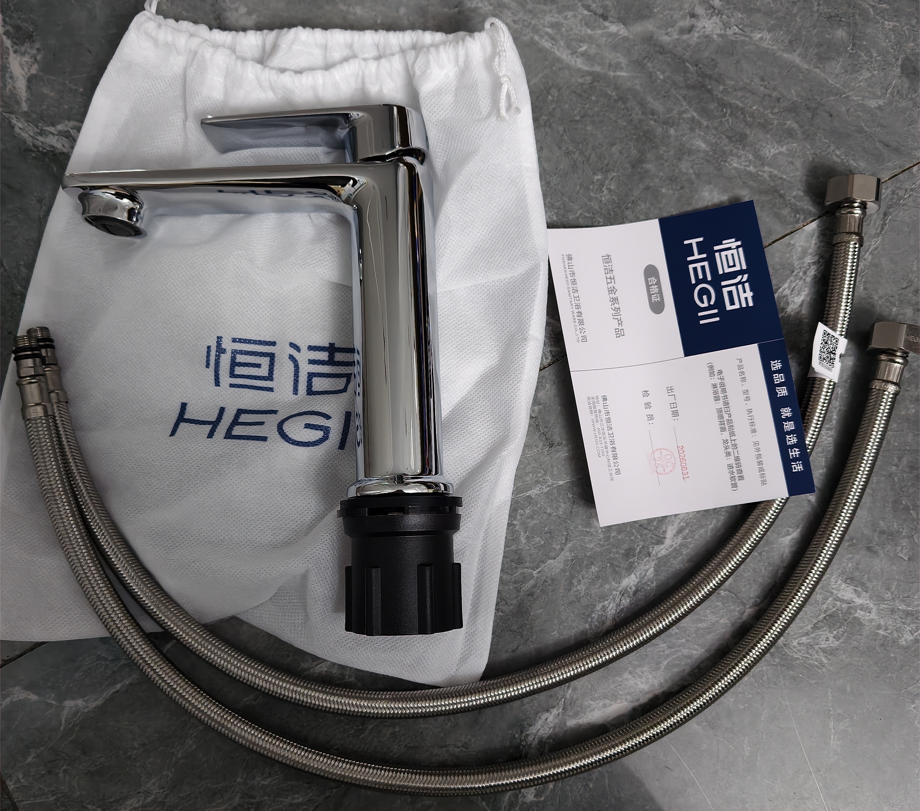恒洁（HEGII）面盆水龙头 精铜主体冷热浴室洗脸盆卫生间水龙头DML900B-111 实拍图