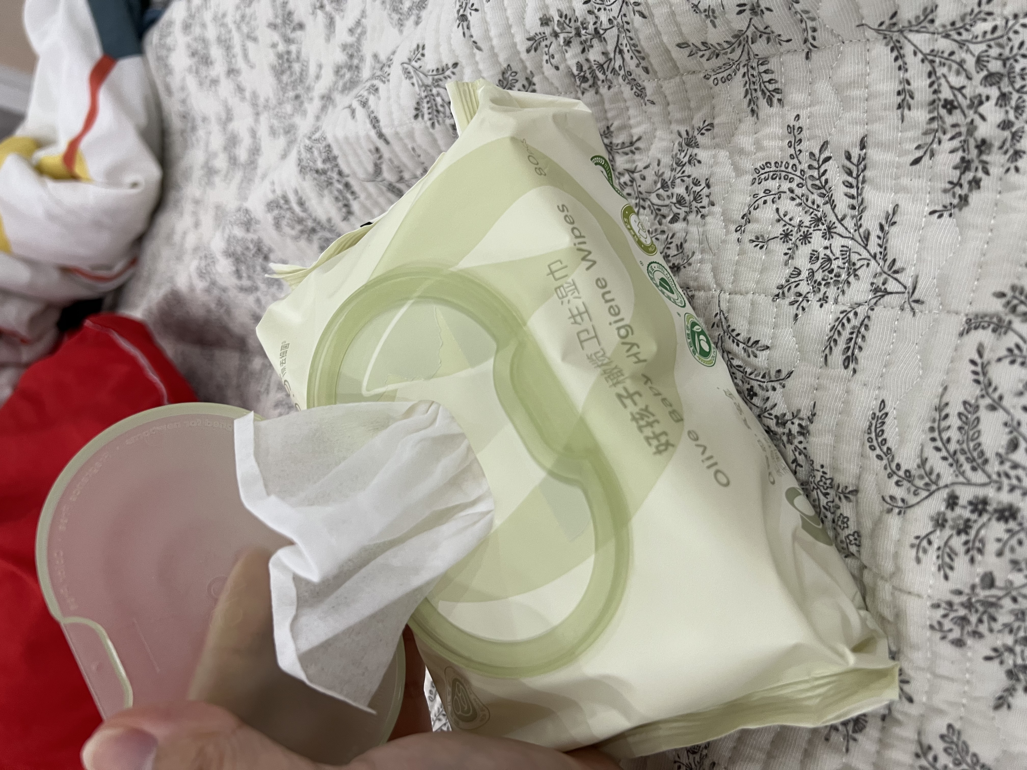 好孩子（gb）婴儿卫生湿巾 橄榄滋养湿巾80抽*8包 新生儿湿纸巾 实拍图