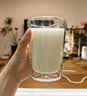 青苹果钢化玻璃水杯350ml*1只 耐摔耐热马克杯茶杯办公饭店待客家用 实拍图