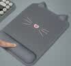 镭拓（Rantopad）猫耳朵 大号TOTO硅胶腕托鼠标垫 人体工学护腕手托垫 办公电竞游戏fps顺滑防滑柔软电脑桌垫 深灰 实拍图