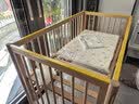 babycare婴儿床0-3岁宝宝实木床儿童床高度可调可移动多功能拼接床蒙柯PRO 实拍图