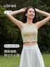 ubras【虞书欣同款】罗纹辣妹短款背心带胸垫背心女免穿内搭打底 短款背心-黑色 S 实拍图
