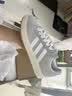 adidas 面包鞋 GRAND COURT BASE 00s休闲板鞋平底鞋男女阿迪达斯 浅灰/白色/树脂黄   37 实拍图