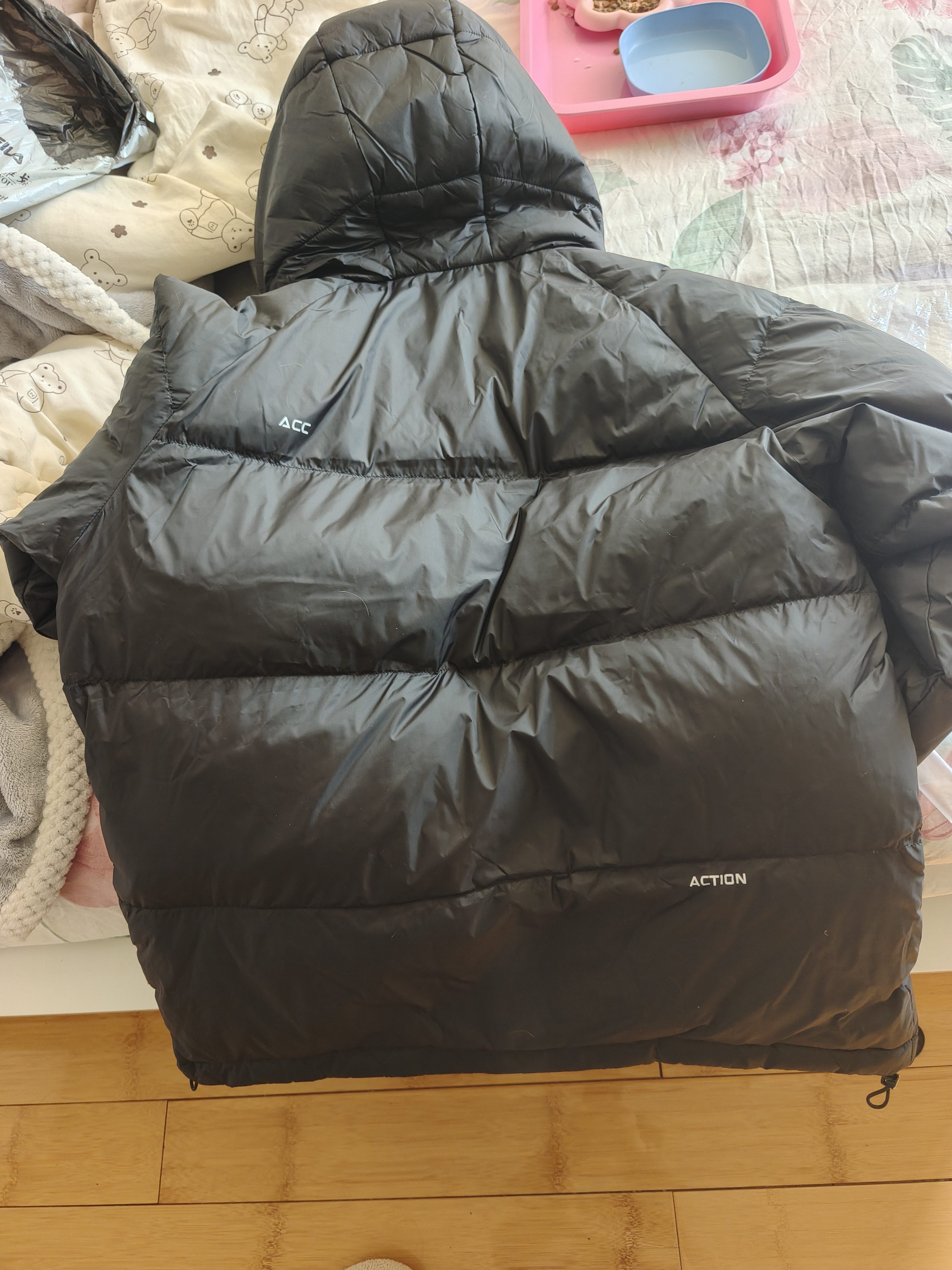 雪中飞秋冬新款羽绒服男女短款连帽时尚面包服90绒加厚保暖外套 实拍图