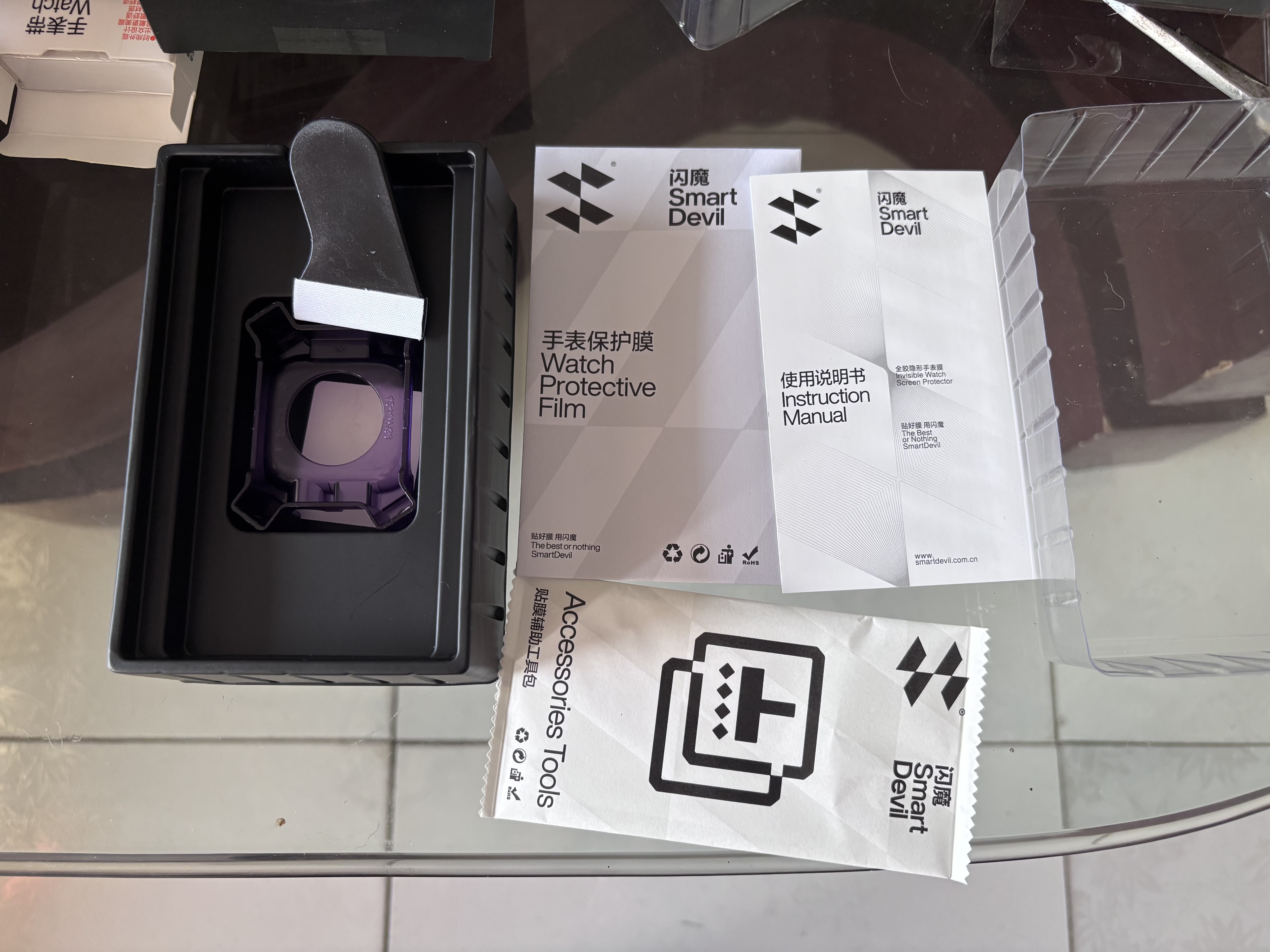 闪魔【京配包邮/翘边包赔S12】适用apple watch s12保护膜s12手表膜苹果手表膜耐摔自定位-42mm 实拍图