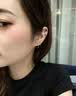 芯奢S999纯银耳钉女士2026新款耳环养耳洞素圈耳圈足银实心高级感耳饰 足银8MM【2只装】 【适合耳骨戴】假一赔十 实拍图