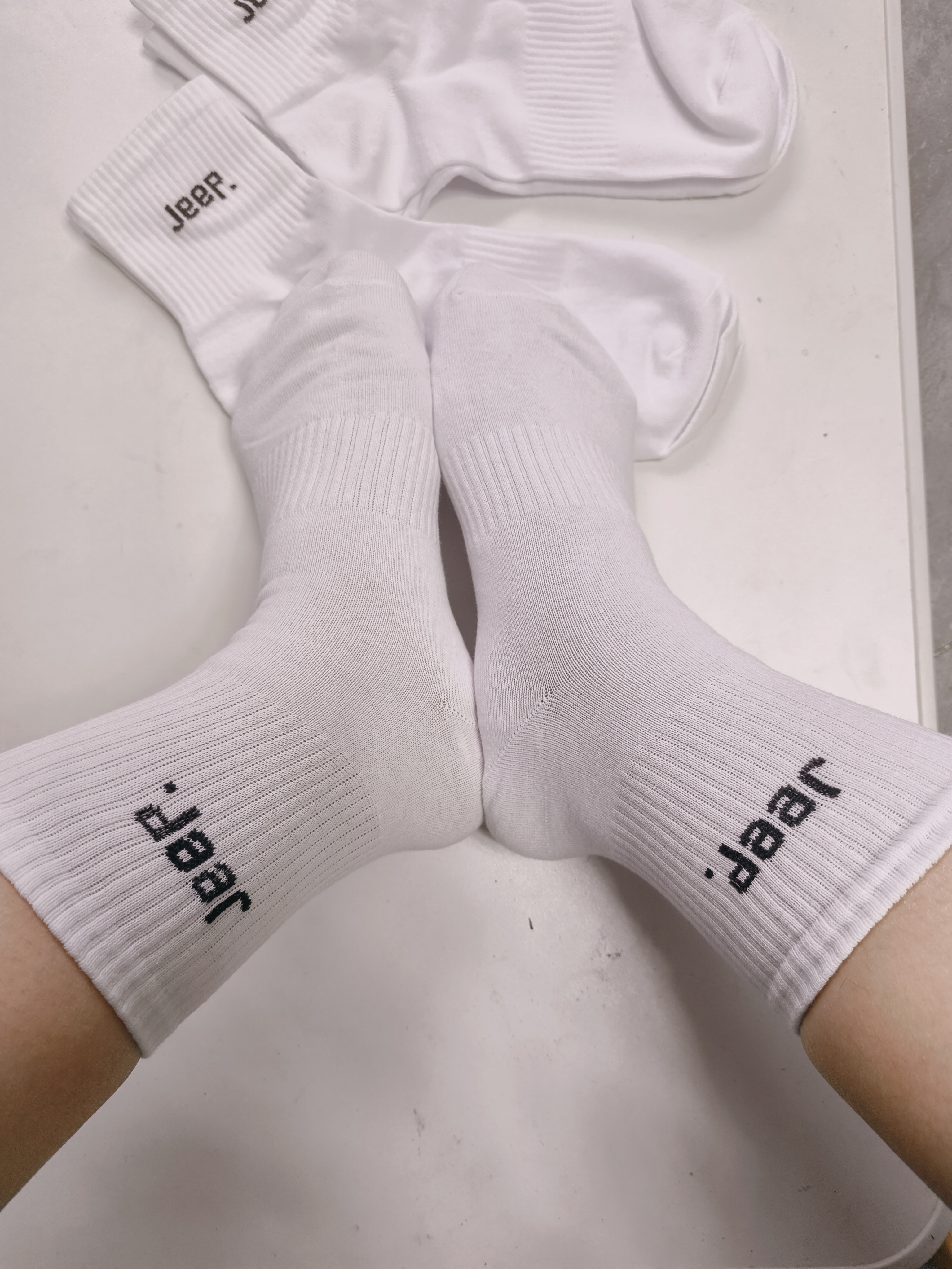 JEEP袜子男秋冬【100%新疆棉+10A抗菌】防臭2026新款爆款运动中筒男袜 实拍图