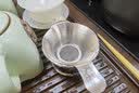 福容茶漏过滤网茶滤304不锈钢过滤器茶叶滤网泡茶茶具配件茶隔滤茶器 绿色玻璃茶漏套+圆韵公杯 实拍图