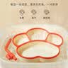 COOKSS宝宝餐盘硅胶学吃饭分格儿童餐具辅食碗餐盘带吸盘 双拼绿 实拍图