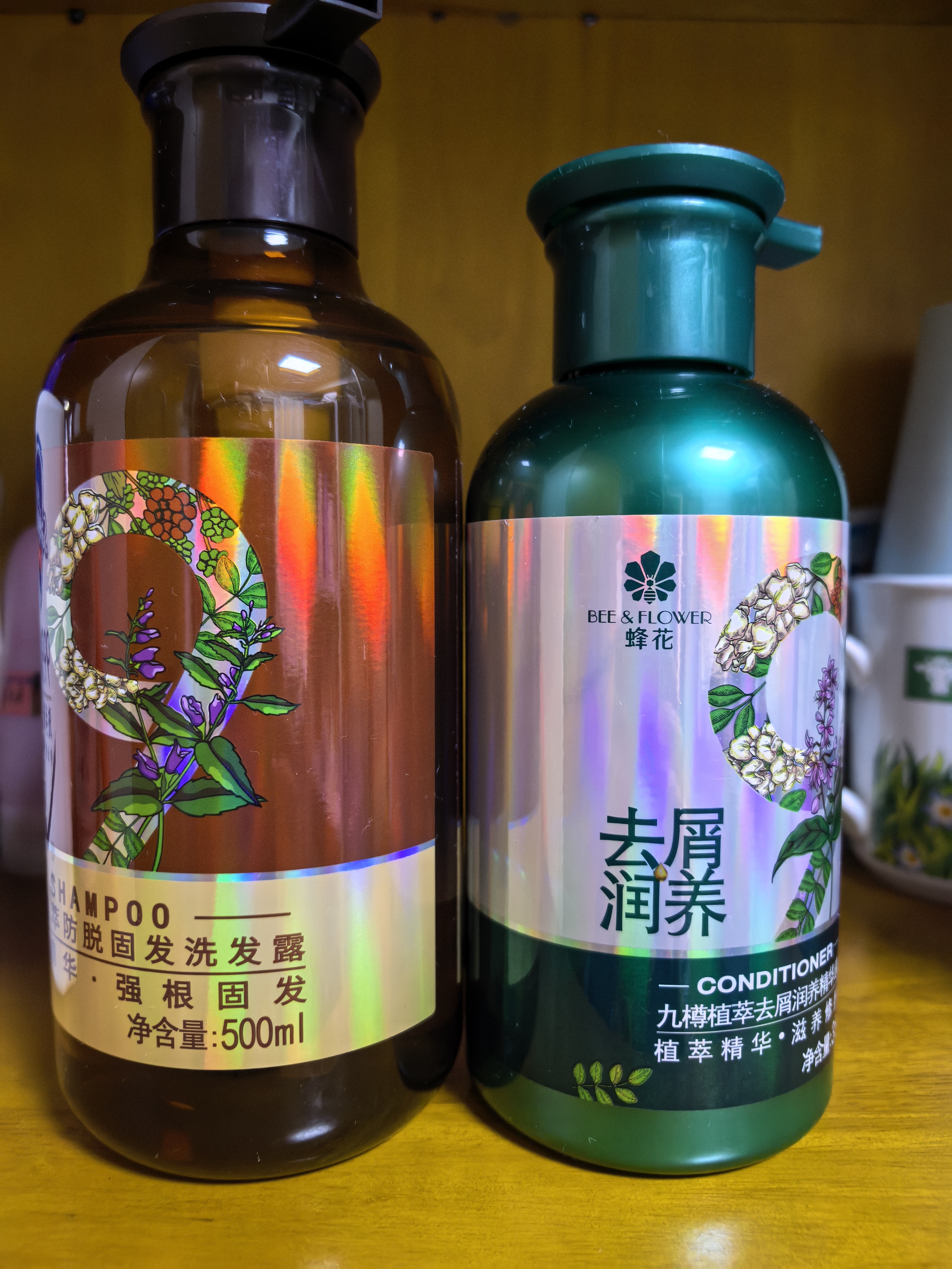 蜂花王俊凯推荐新九樽植萃防脱固发洗发露植萃精华固发洗发水500ml 实拍图