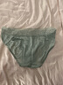 金三塔女式内裤女真丝花边低腰无痕三角裤NZF9C218 浅青瓷色3117 L 实拍图