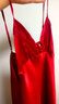 达芬奇密码冰丝睡衣女春秋杭州家居服薄款红色吊带睡裙送女友性感睡袍送闺蜜 酒红 L 实拍图